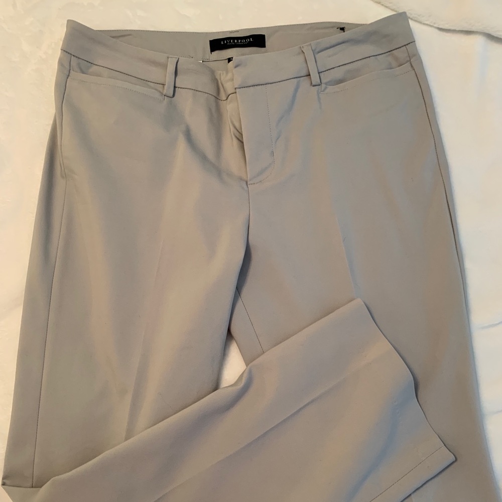 Light gray flat front Liverpool dress pants